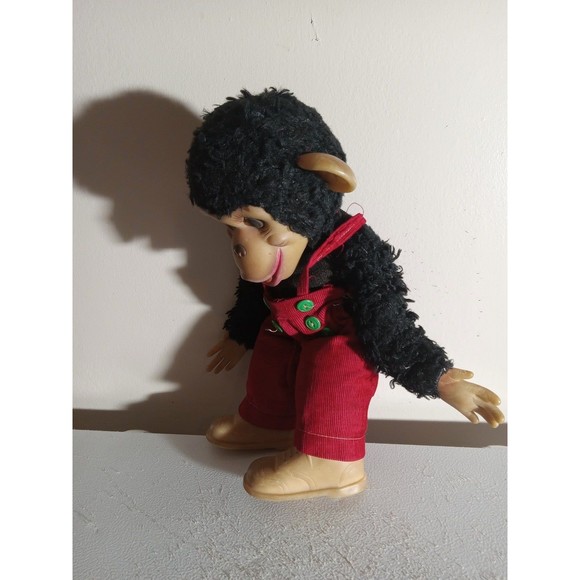 Rushton Zippy Type Rubber Face Monkey Chimp Soft Toy 1950 Vintage 1960\'s Rushton Rubber Face Monkey With Black Shirt 18\